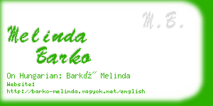 melinda barko business card